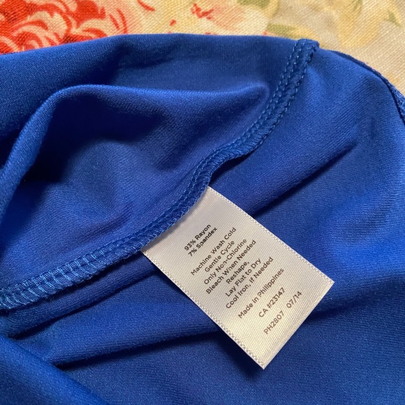 NWT Talbots, cobalt blue knit dress, size XS - Picture 3 of 5